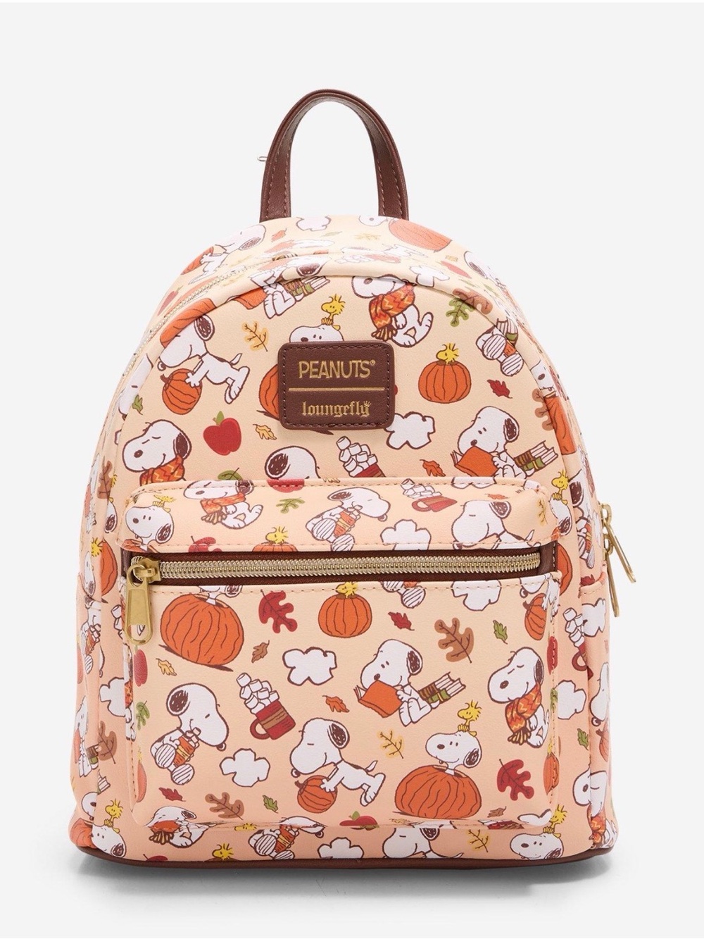 New Loungefly Peanuts Snoopy Fall Things Mini Backpack